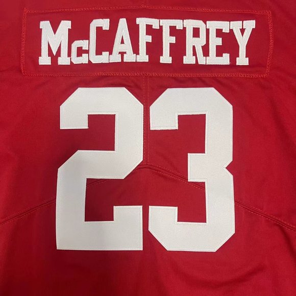 NFL San Francisco 49ers Christian McCaffrey #23 Red Jersey - Picture 10 of 11